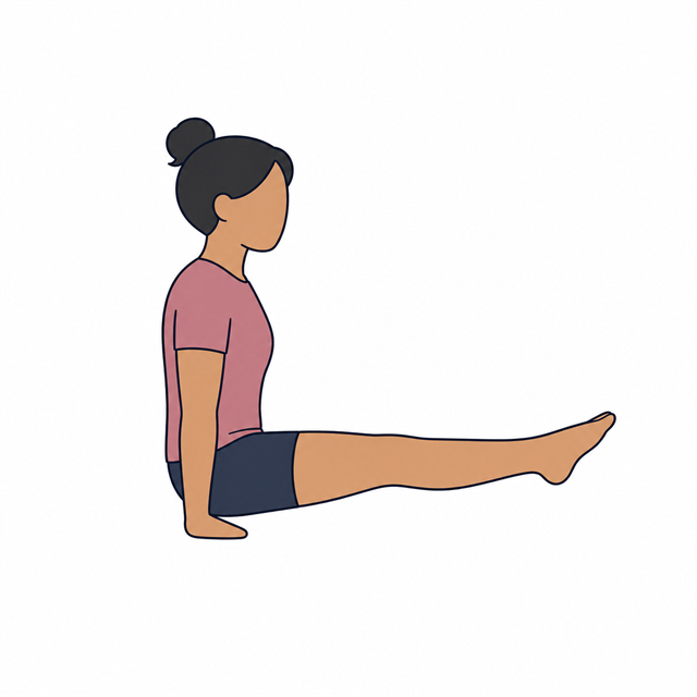 Illustration: L-Sit am Boden